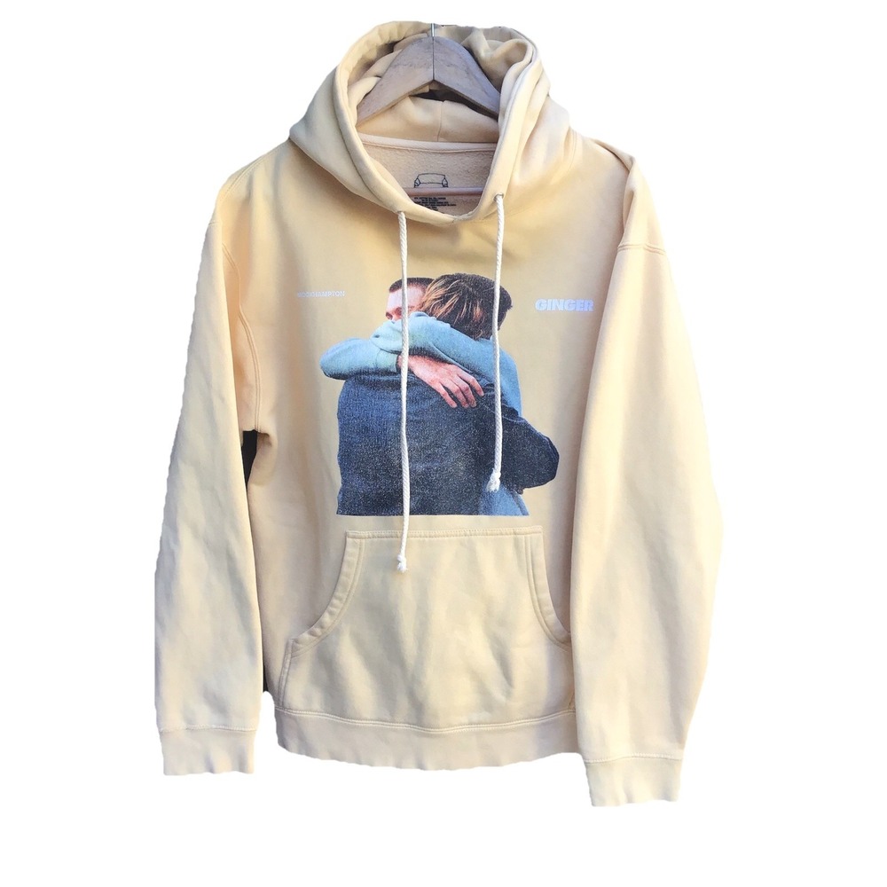 Brockhampton Ginger Album Hoodie Men's Medium Cream Yellow Graphic Pullover - Picture 1 of 7